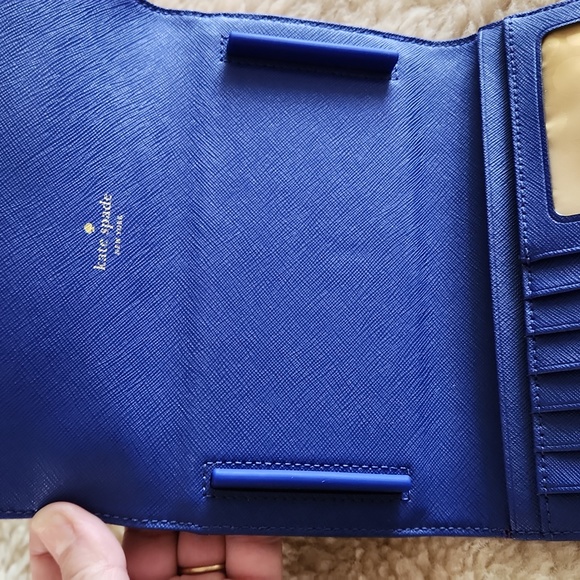 Kate Spade Purple Blue Long Tri-Fold Phone Wallet 💜💙 - Picture 8 of 14